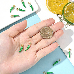 10Pcs Brass Enamel Pendants&nbsp;KK-BBC0020-13B