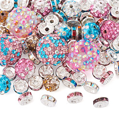 66Pcs 5 Styles Polymer Clay Pave Rhinestone Beads&nbsp;DIY-TA0013-93