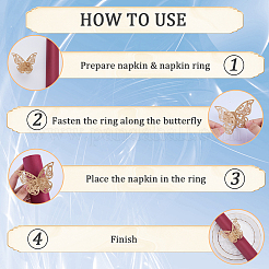 Butterfly Paper Napkin Rings&nbsp;AJEW-WH0348-03A