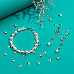 28Pcs 2 Colors Brass Cubic Zirconia Charms&nbsp;ZIRC-BC0001-31