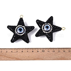 Handmade Polymer Clay & Rhinestone & Resin Big Pendants&nbsp;FIND-Q123-02E