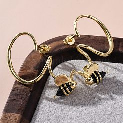 Brass Bees Stud Earrings&nbsp;EJEW-C130-03G