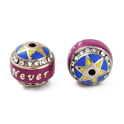 Golden Plated Alloy Rhinestone Beads&nbsp;FIND-E046-06G
