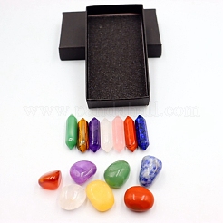 14Pcs Natural Mixed Healing Stones Set for Meditation Reiki&nbsp;PW-WG11938-01