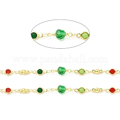 Handmade Brass Glass Link Chain&nbsp;CHC-I045-22G