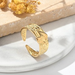 304 Stainless Steel Open Cuff Rings for Women&nbsp;STAS-Z117-19G