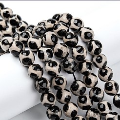 Tibetan Style Turtle Back Pattern dZi Beads&nbsp;G-H1453-1