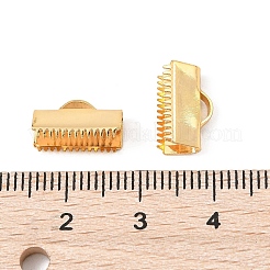 SHEGRACE Brass Ribbon Crimp Ends&nbsp;XGR0061G-60G