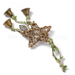 Leaf Iron Bell Pendant Decoration&nbsp;HJEW-TA00376