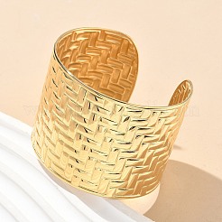 304 Stainless Steel Cuff Bangles for Women&nbsp;AJEW-P127-24G