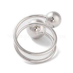 Rack Plating Brass Cuff Rings&nbsp;RJEW-D025-06P