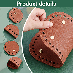 8Pcs 4 Colors 2 Style PU Leather Knitting Crochet Bags Bottom&nbsp;FIND-PH0004-67