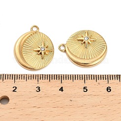 304 Stainless Steel Crystal Rhinestone Pendant&nbsp;STAS-U047-25G