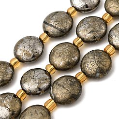 Natural Pyrite Beads Strands&nbsp;G-Z131-H01-01