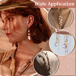 48Pcs 2 Colors 6 Style ABS Plastic Imitation Pearl Pendants&nbsp;PALLOY-PH01797