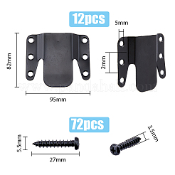 12Pcs Iron Universal Sectional Sofa Interlocking Brackets&nbsp;AJEW-FH0003-06