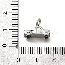 Brass Micro Pave Cubic Zirconia Charms&nbsp;KK-P295-13P