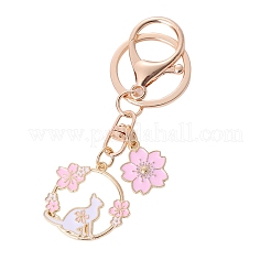 Alloy Enamel Pendants Keychain&nbsp;KEYC-PW0002-102A