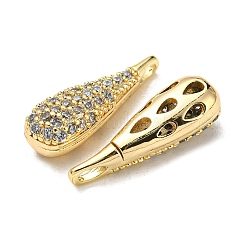 Brass Micro Pave Cubic Zirconia Pendants&nbsp;KK-H460-08G