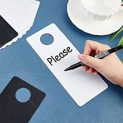 40Pcs 2 Colors Frosted PVC Plastic Hangtag&nbsp;AJEW-GL0001-22