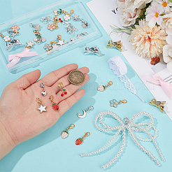 Resin & Alloy Shoe Charms and Plastic Alligator Hair Clips and Iron Brooches and Polyester Cord Shoelace Sets&nbsp;HJEW-PH02414