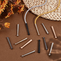 12Pcs 6 Colors Alloy Cord Ends&nbsp;FIND-HY0004-72