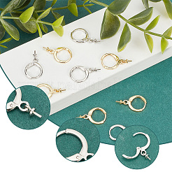 20 Pairs 2 Colors Brass Leverback Earring Findings&nbsp;KK-PH0005-24