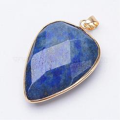 Faceted Natural Lapis Lazuli Pendants&nbsp;G-F340-02A