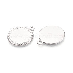304 Stainless Steel Pendant Cabochon Settings&nbsp;STAS-N108-69P