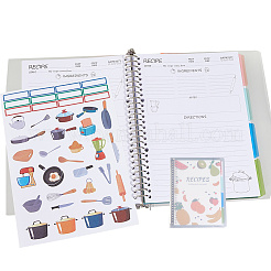 Rectangle Plastic Blank Recipe Notebook&nbsp;AJEW-WH20018-73D
