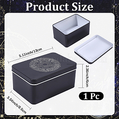 Knot & Star Printed Iron Tarot Card Collection Boxes&nbsp;AJEW-CN0007-91A