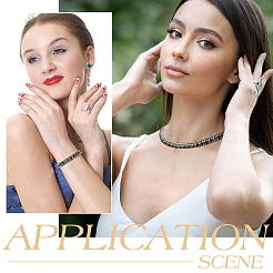 1Set Alloy Rhinestone Bracelets & Necklace & Stud Earring for Women&nbsp;SJEW-UN0001-12A