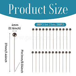2 Sets Stainless Steel Ball Positioning Head Pins&nbsp;FIND-TA0009-26B