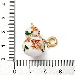 Brass Micro Pave Cubic Zirconia Pendants&nbsp;KK-F912-01G