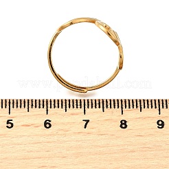 Flower 304 Stainless Steel Finger Rings for Women&nbsp;RJEW-M103-03G