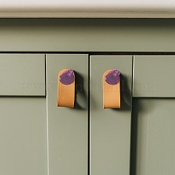 4Pcs 4 Colors Brass & Natural Agate Drawer Knobs&nbsp;AJEW-DR0001-63