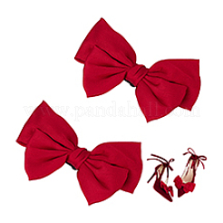 2Pcs Detachable Ribbon Satin Bowknot Shoe Decoration&nbsp;AJEW-PH0011-85B