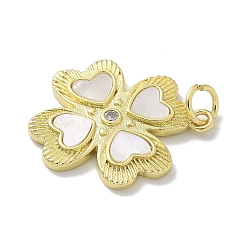 Brass Micro Pave Cubic Zirconia Pendants&nbsp;KK-M300-20G-01