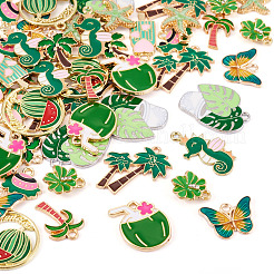 48Pcs 12 Styles Alloy Enamel Pendants&nbsp;ENAM-TA0002-95C