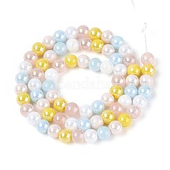 Electroplate Glass Beads Strands&nbsp;EGLA-N019-6mm-02