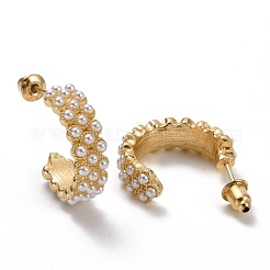 Ring & Round Rhinestone Stud Earrings&nbsp;EJEW-D277-09G