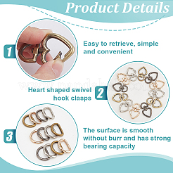 24Pcs 8 Styles Iron D Ring&nbsp;DIY-PH0028-85