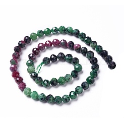 Natural Ruby in Zoisite Beads Strands&nbsp;G-P457-A06-29