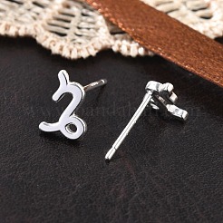 925 Sterling Silver Stud Earrings&nbsp;EJEW-K303-01S-10