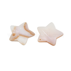 Star Freshwater Shell Pendants&nbsp;SHEL-M005-22