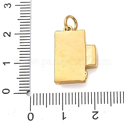 304 Stainless Steel Micro Pave Clear Cubic Zirconia Pendants&nbsp;CU-B001-04G