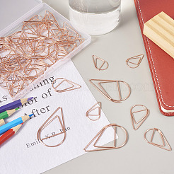 200Pcs 3 Style Carbon Steel Paper Clips&nbsp;FIND-TA0002-18RG