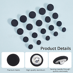 100Pcs 4 Styles 1-Hole Cloth Buttons&nbsp;BUTT-CY0001-09B