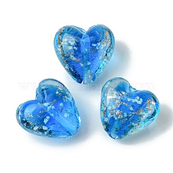 Luminous Handmade Gold Sand Lampwork Beads&nbsp;FOIL-B001-03