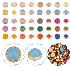 200Pcs 20 Colors 2-Hole Brass Plastic Buttons&nbsp;BUTT-GO0001-08